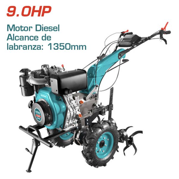 Motocultor A Diésel 6.6kw 9.0hp Con Accesorios Total