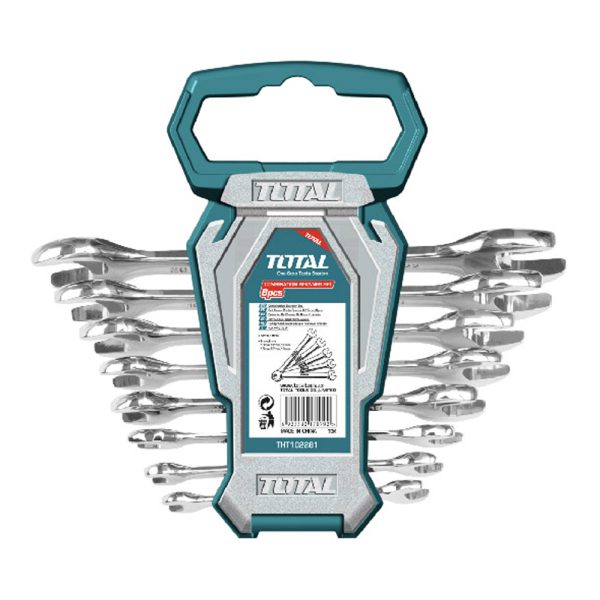 Juego De Llaves Boca-boca Industrial 6-22mm 8 Pcs Total