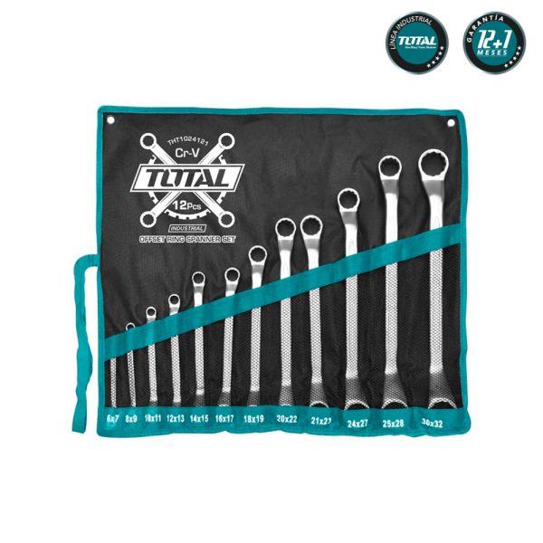 Llaves Corona Acodada 6-32 Mm En Juego 12 Pcs Total