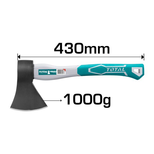 Hacha Con Mango De Fibra De Vidrio De 1000g Y 43cm Total