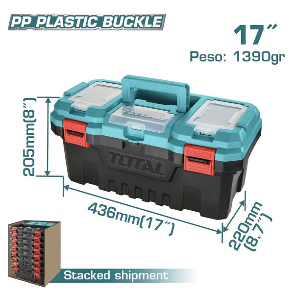 Caja De Herramientas Plástica De 17'' Total