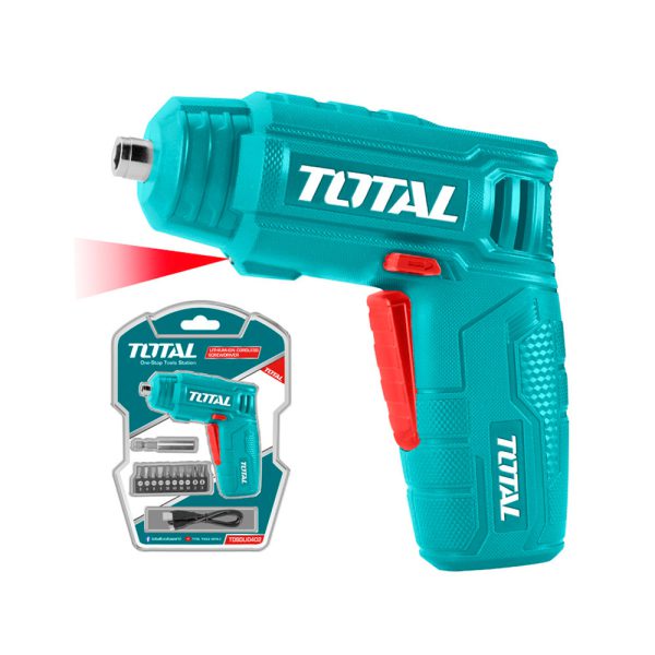Atornillador Inalámbrico 4v 180rpm 1/4'' Cargador Usb Total