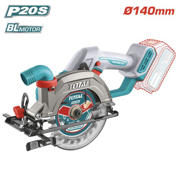 Sierra Circular Inalámbrica 20v 5-1/2 6300rpm Total
