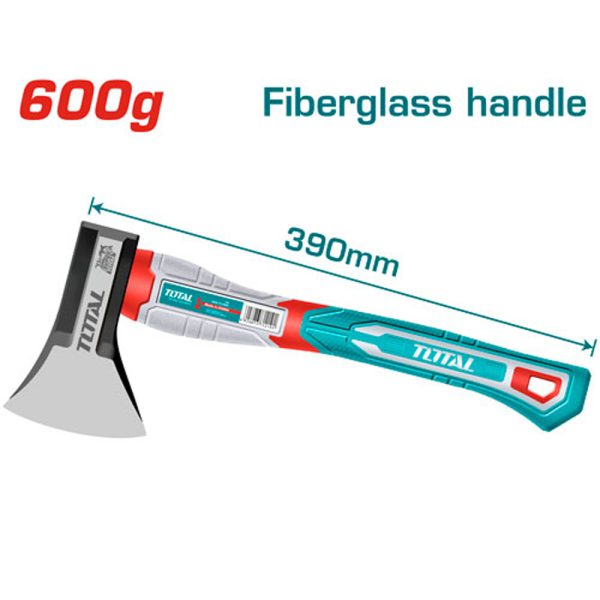 Hacha 600g 39cm Con Mango De Fibra Total