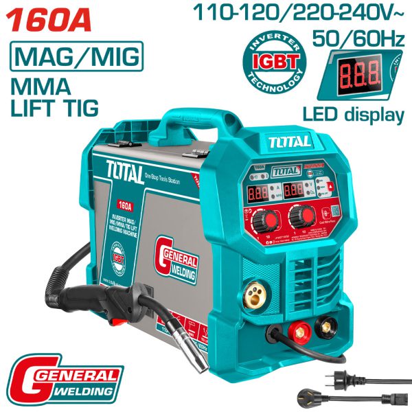 Soldadora Inverter Mma Mag Mig Tig Lift 160a 110-240v Total