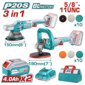 Kit Pulidoras 20v 7'' Y 6'' Con 2 Baterías 4 Ah Total