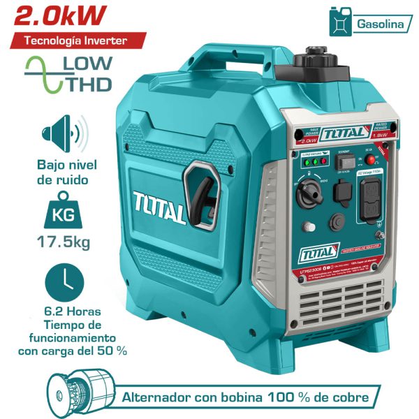 Generador Inverter De Gasolina 110-120v 2000w Total