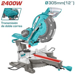 Sierra Ingletadora 2400w 4500rpm 12'' Con Accesorios Total