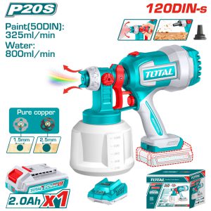 Pistola Pintar 20v 1000 Ml Con Batería Y Cargador Total