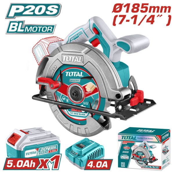 Sierra Circular 20v 7-1/4'' 4800rpm Con Batería 5ah Total