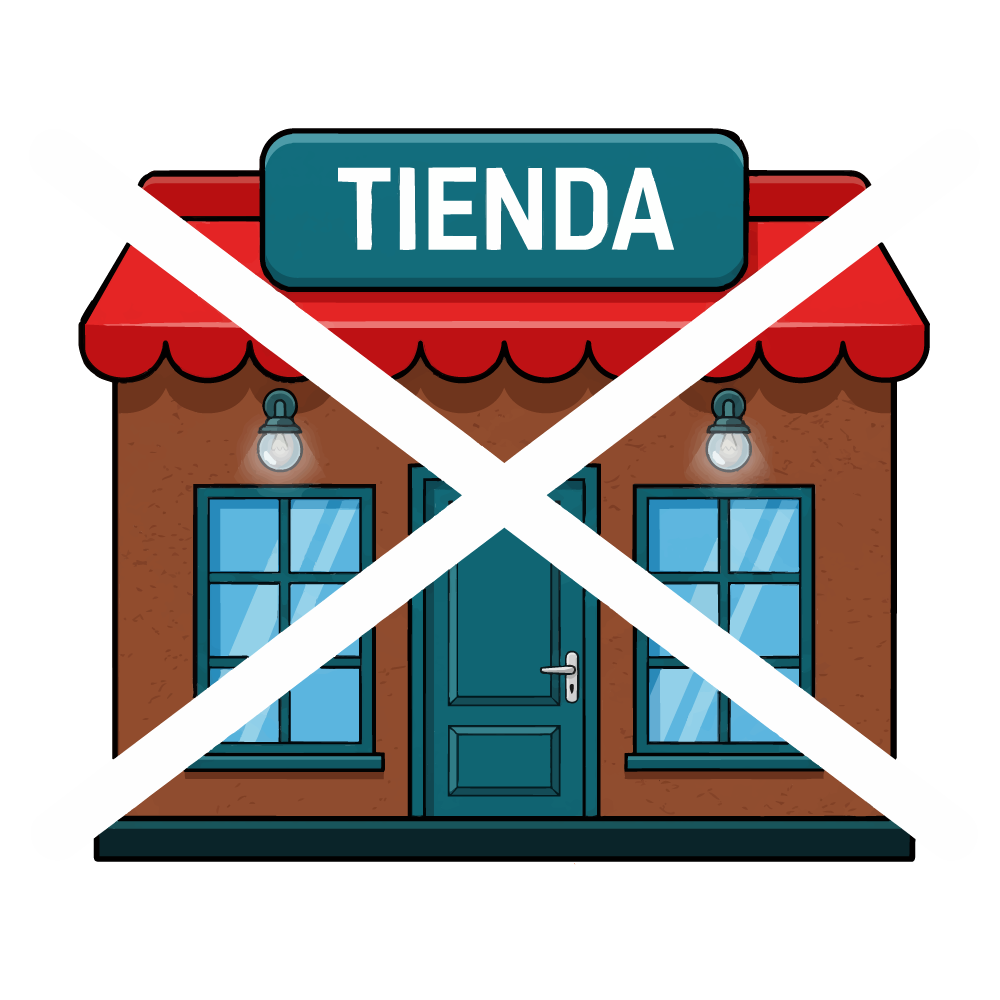 Tienda tachada
